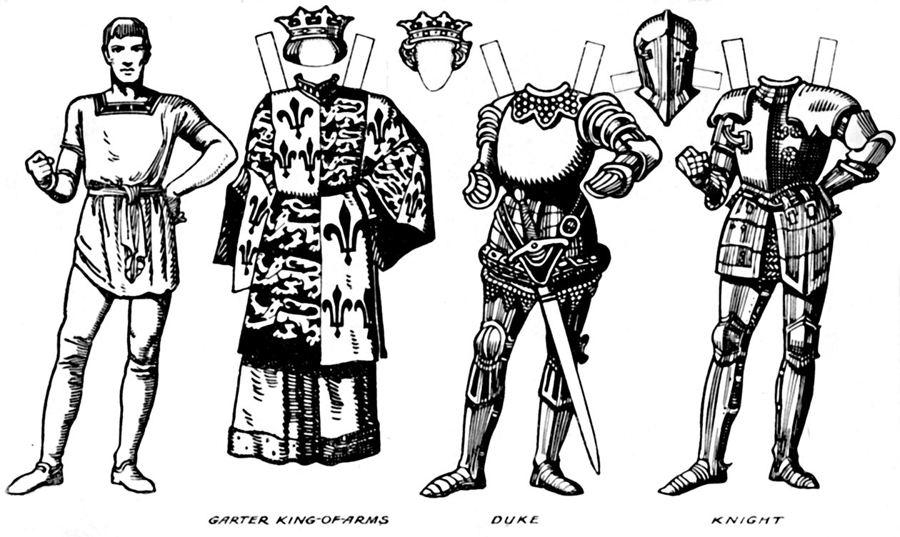 De galerij van Britse kostuums: De jurken gedragen in het bewind van Richard III, c1934 door Unbekannt