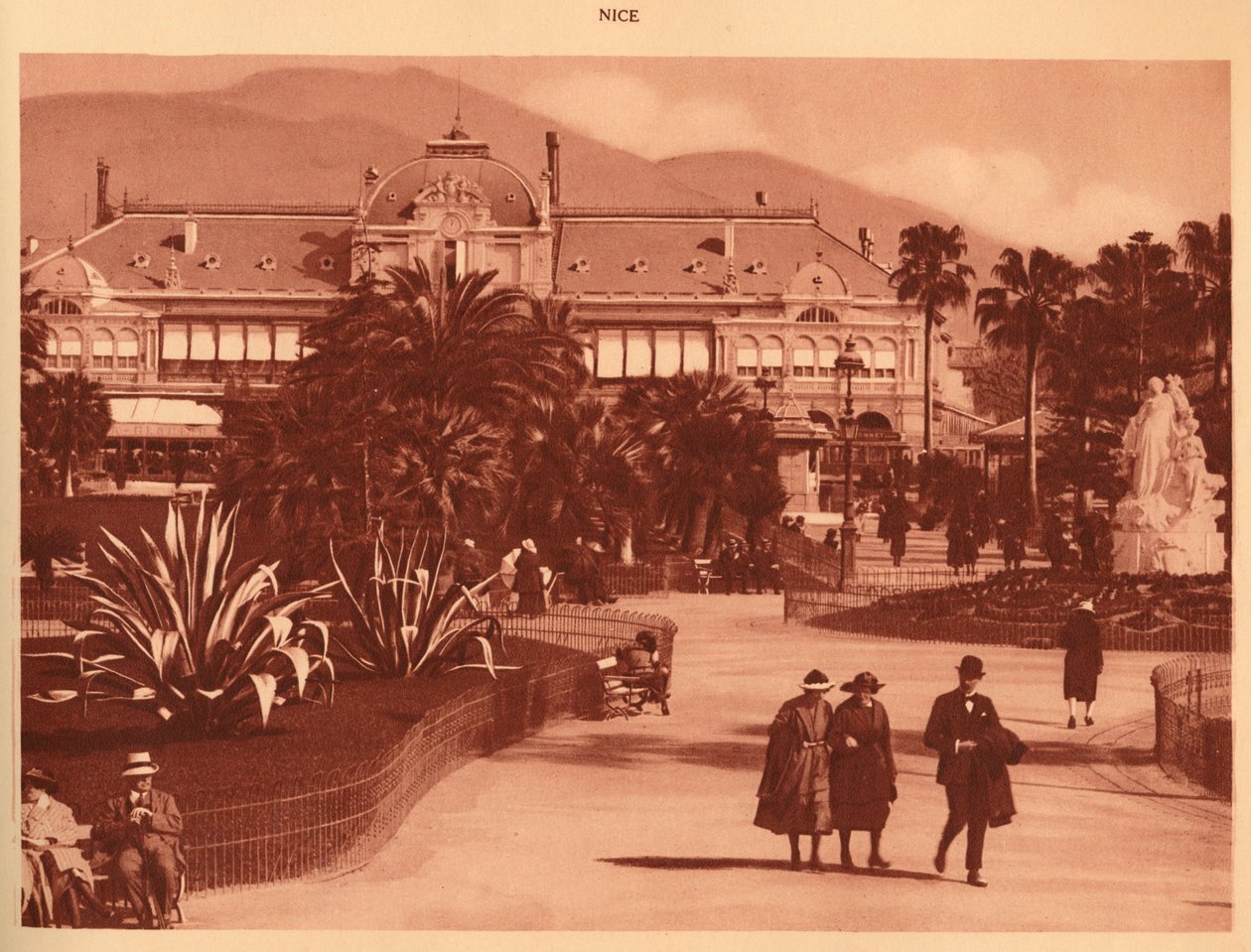 De Tuinen en het Casino, Nice, 1930 door Unbekannt