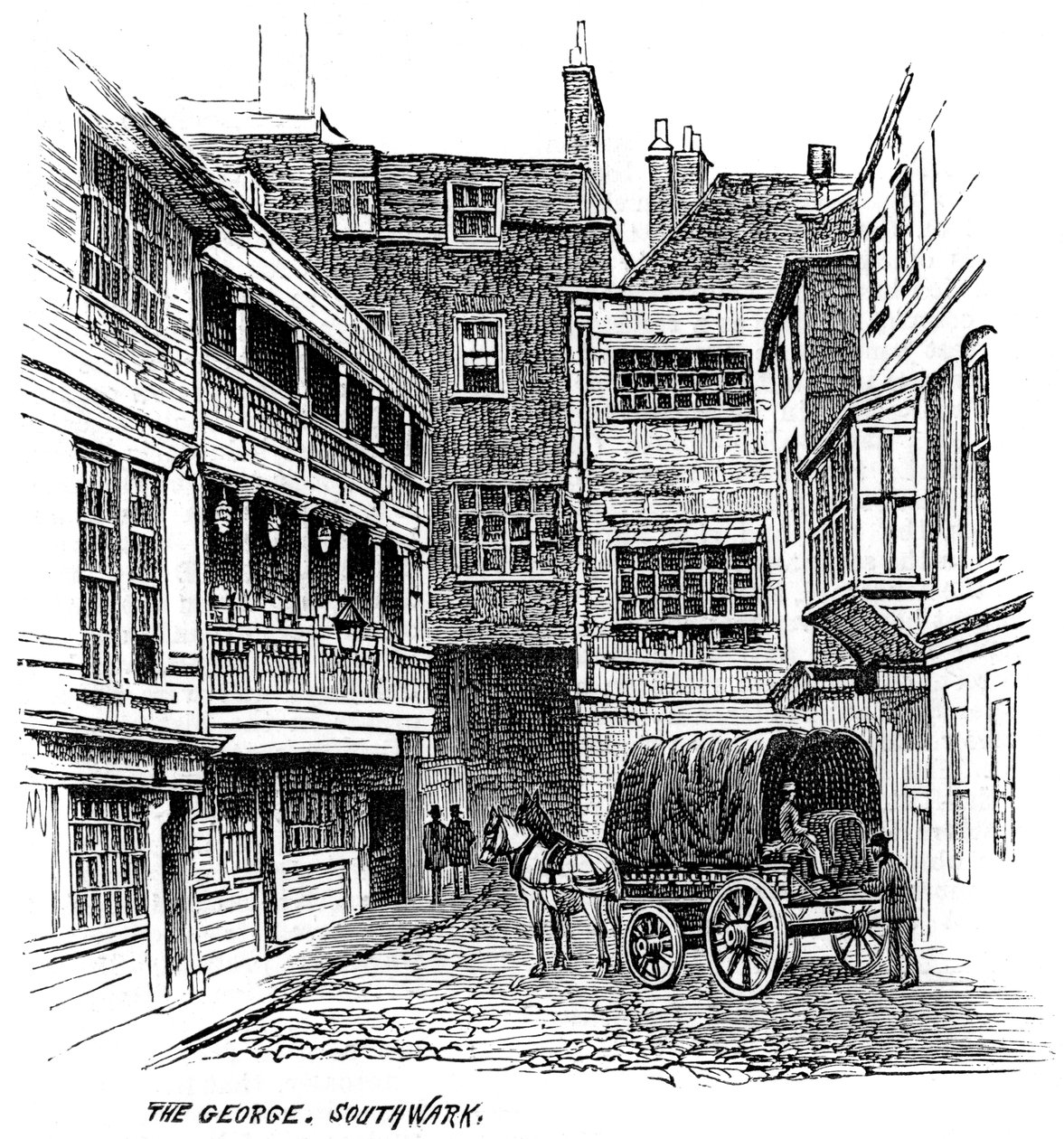De George Inn, Southwark, Londen, 1887 door Unbekannt