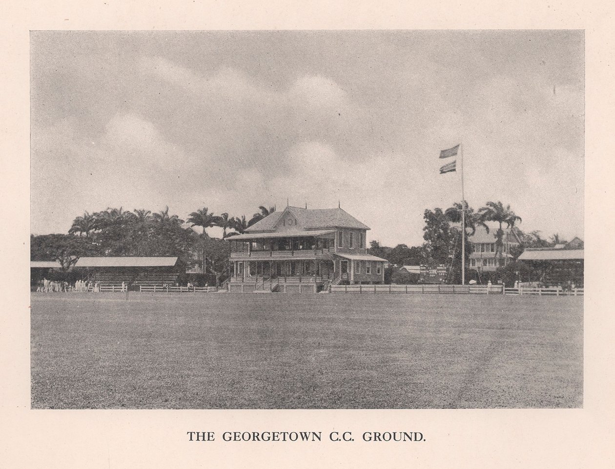 Het cricketveld van de Georgetown Cricket Club, Brits Guyana, 1910 1912 door Unbekannt
