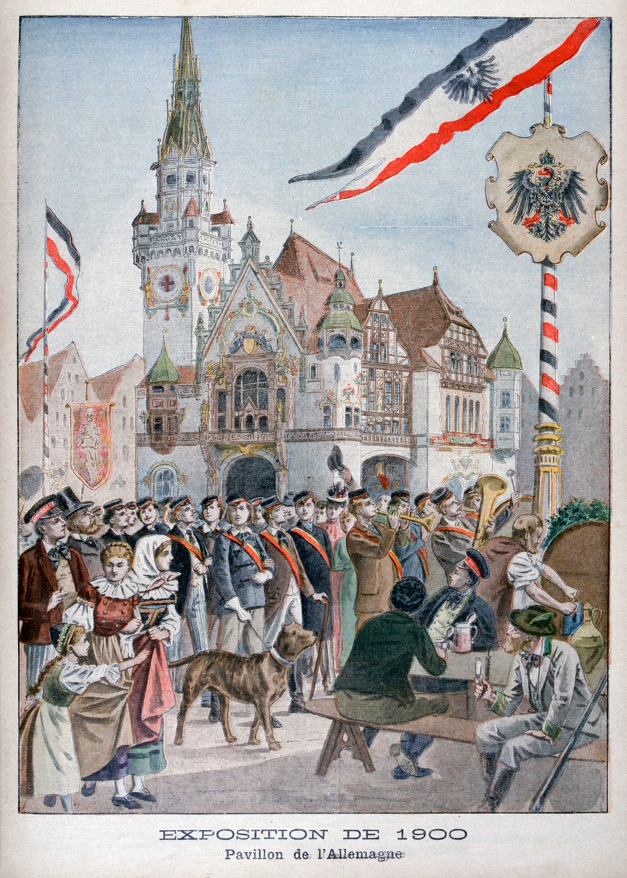 Het Duitse paviljoen op de Wereldtentoonstelling van 1900, Parijs, 1900 door Unbekannt