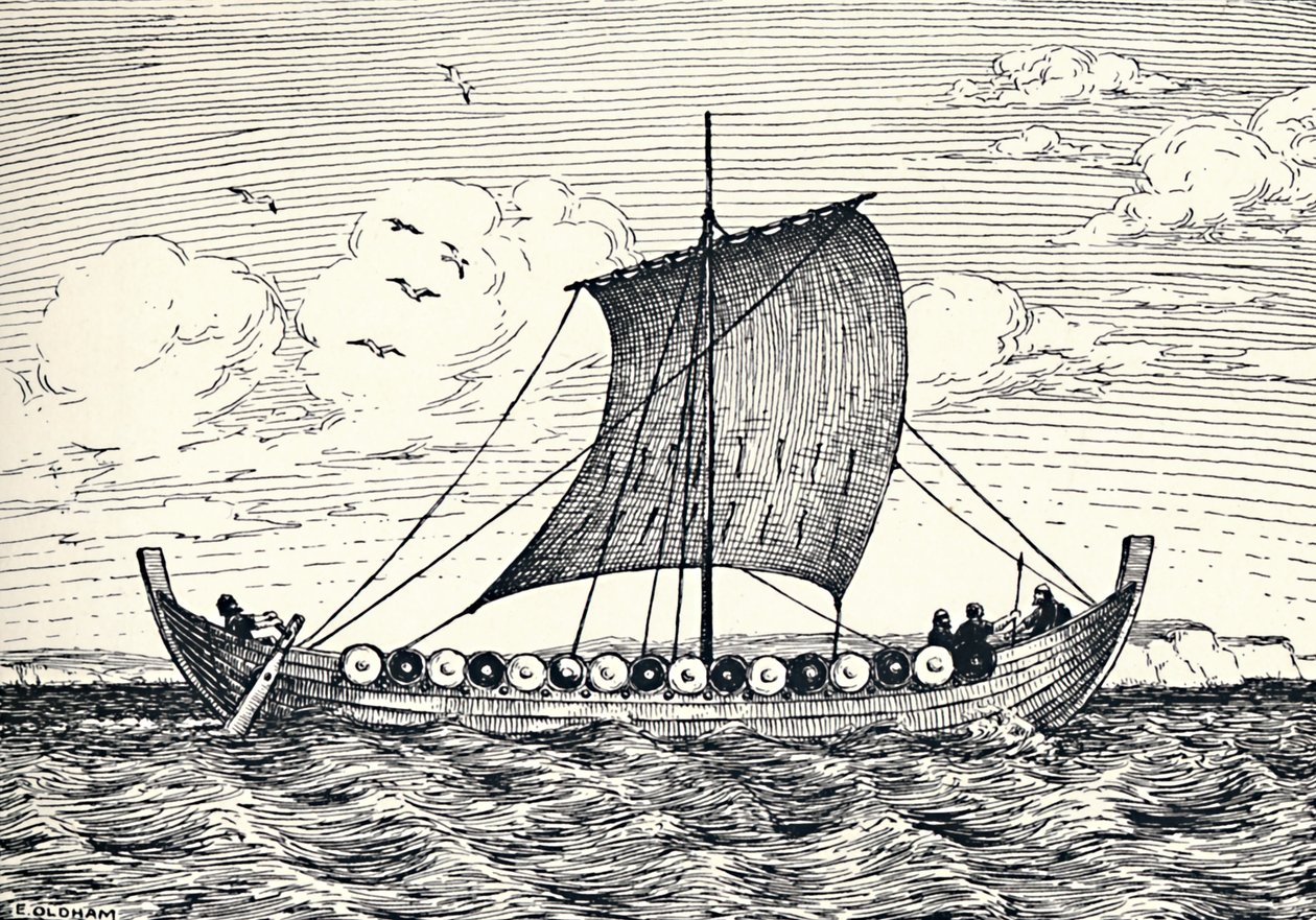 Het Gokstad-schip - Een reconstructie door Unbekannt