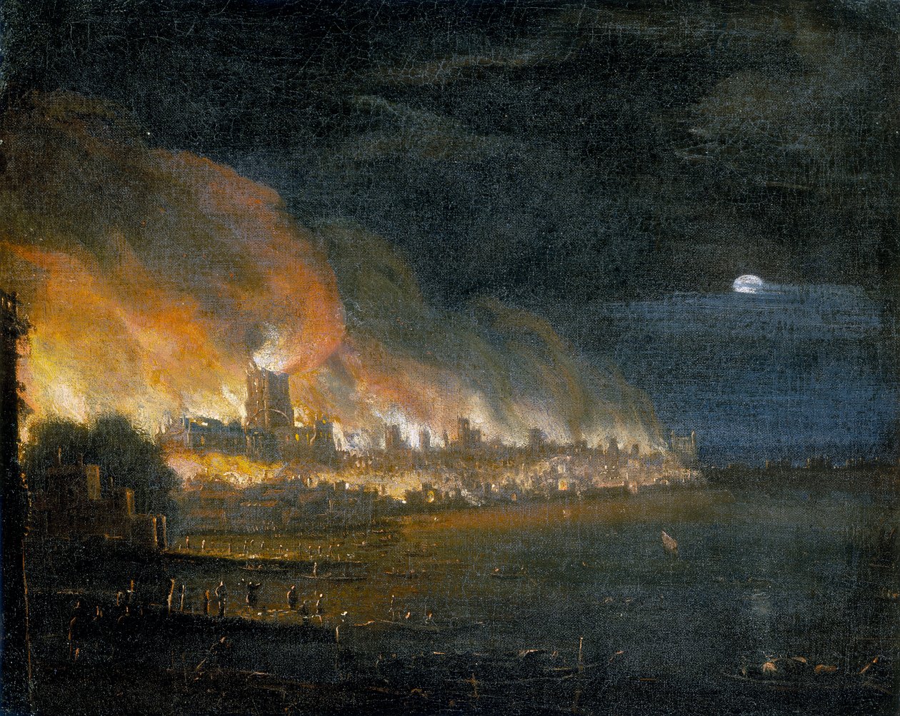 De grote brand van Londen, 1666, ca. 1666 door Unbekannt