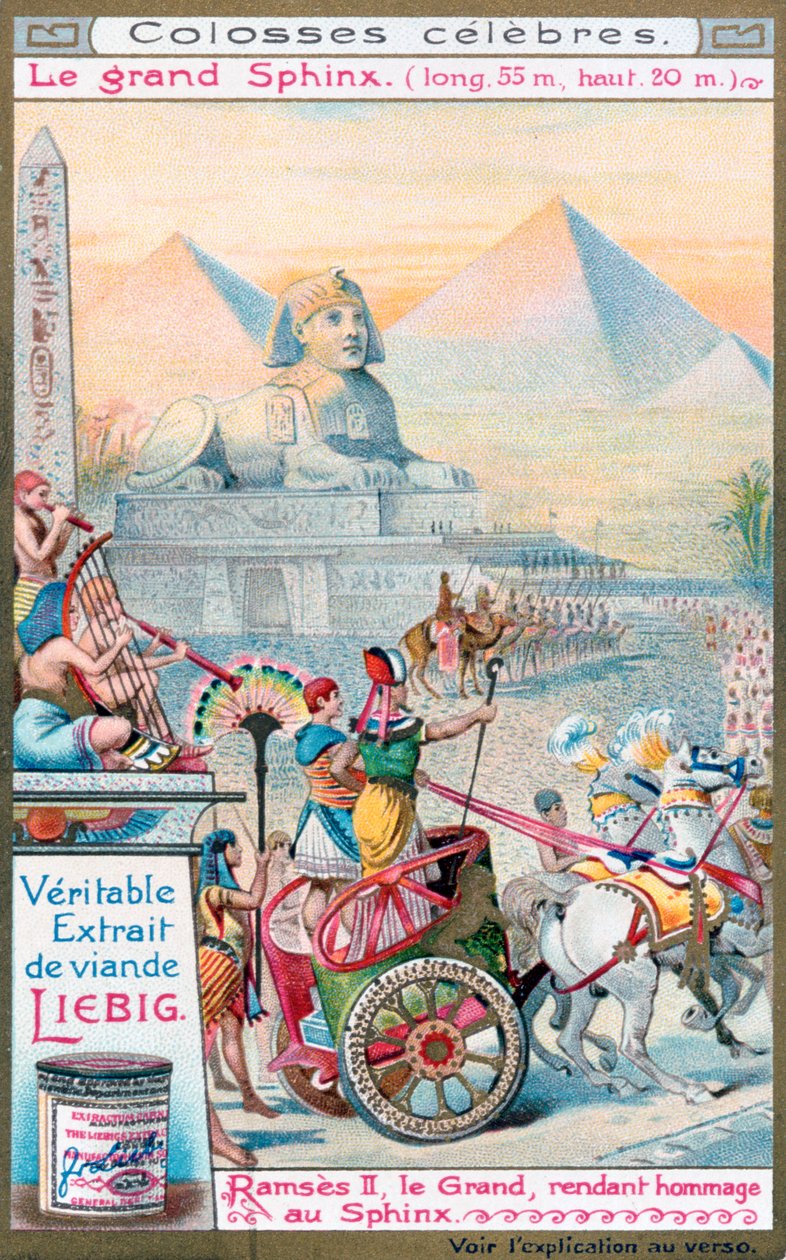 De Grote Sfinx van Gizeh, Egypte, ca. 1890-1910 door Unbekannt