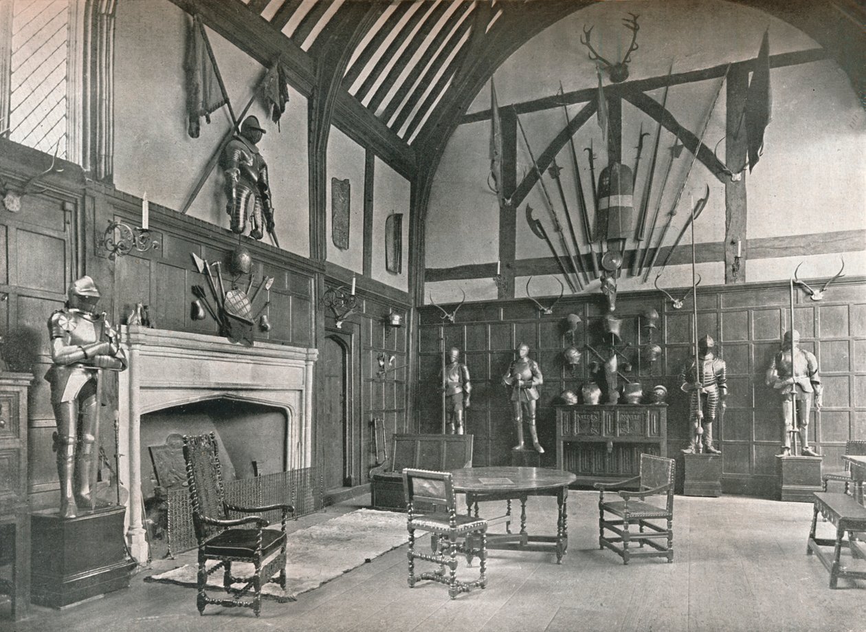 De hal in Ockwells Manor, 1905 door Unbekannt