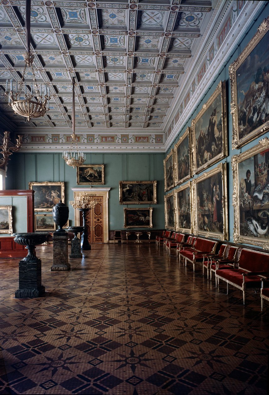 De hal van Vlaamse schilderijen in de Hermitage, 20e eeuw door Unbekannt