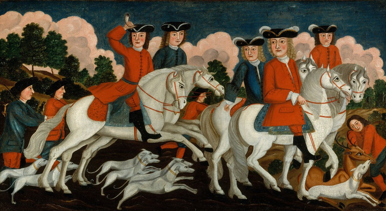 Het jachtgezelschap New Jersey, ca. 1750 door Unbekannt