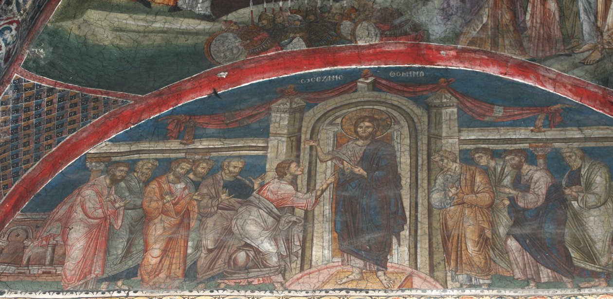 De ongelovigheid van Sint Thomas, ca. 1350 door Unbekannt