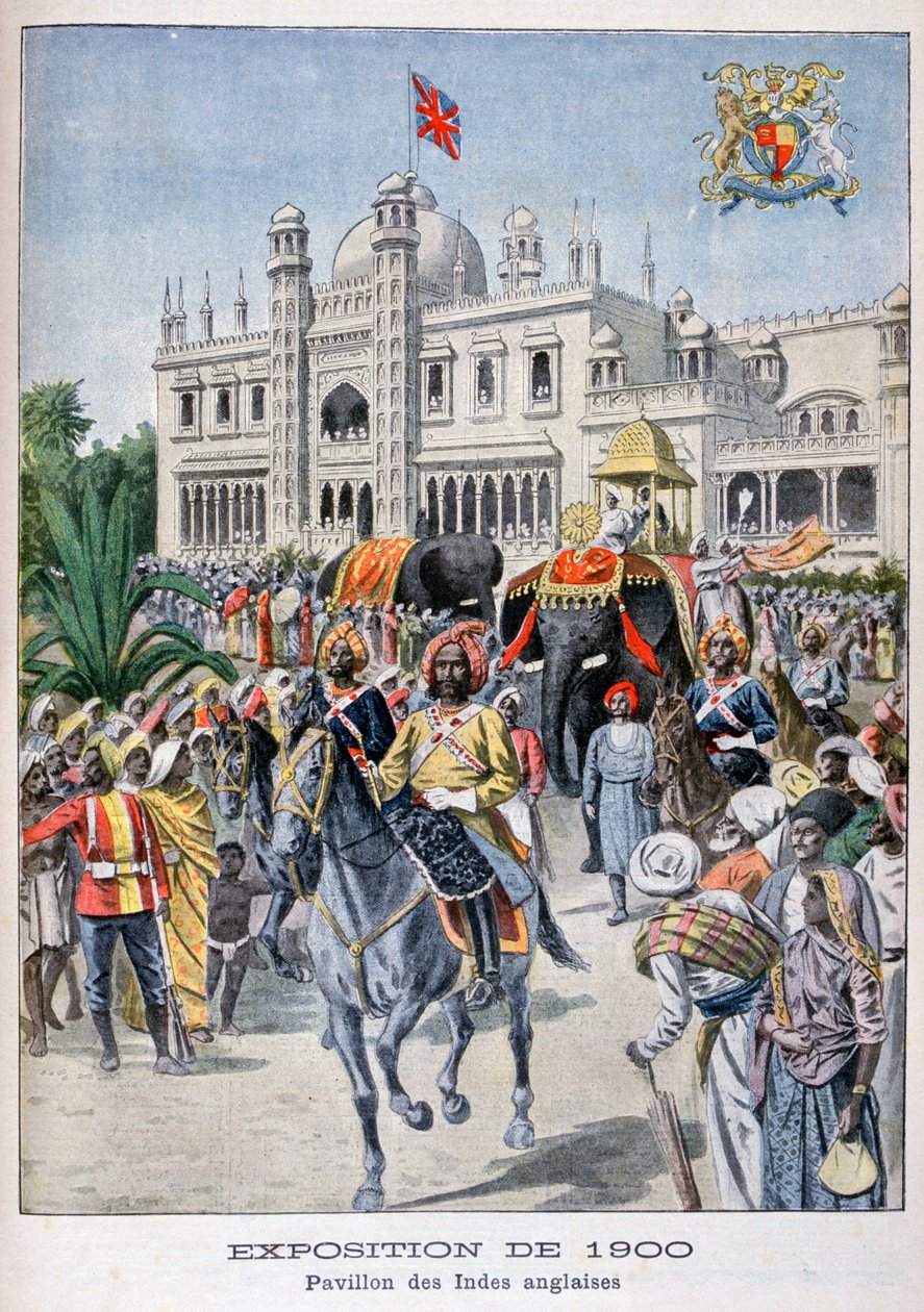 Het Indiase paviljoen op de Wereldtentoonstelling van 1900, Parijs door Unbekannt