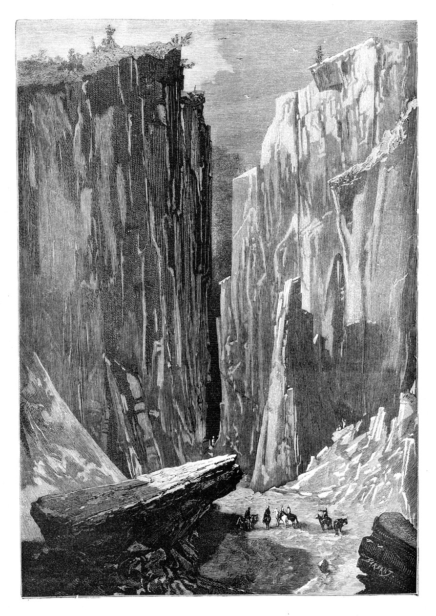 De IJzeren Poort kloof op de Karshi-Derbent Route, Afghanistan, 1895 door Unbekannt