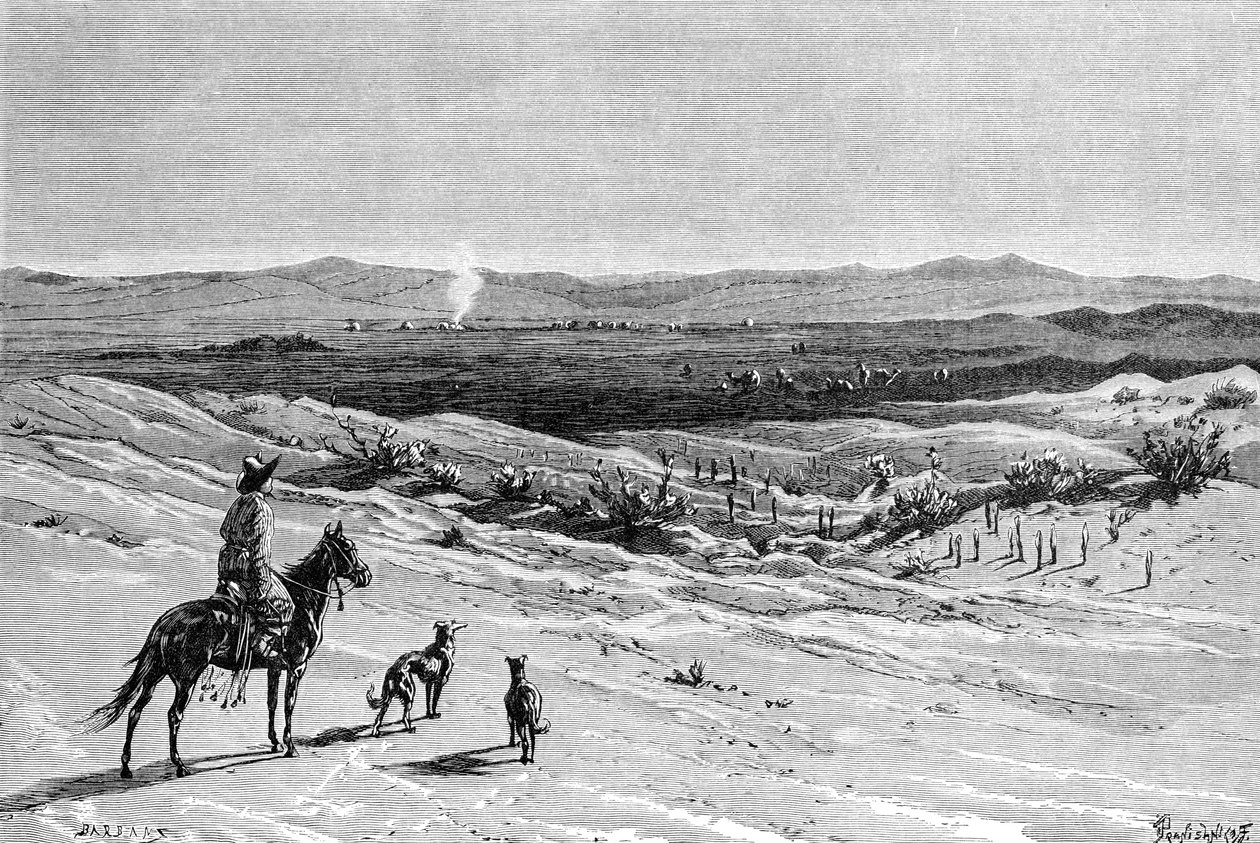 De Kizil-Kum Woestijn, Dussibal Wells, Azië, 1895 door Unbekannt