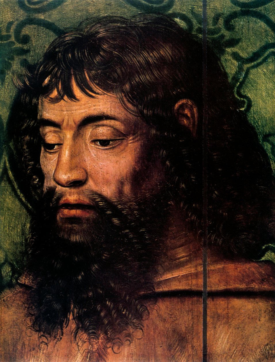 De legende van Sint Lucie, Maagd en Kind met Heiligen (detail) door Unbekannt