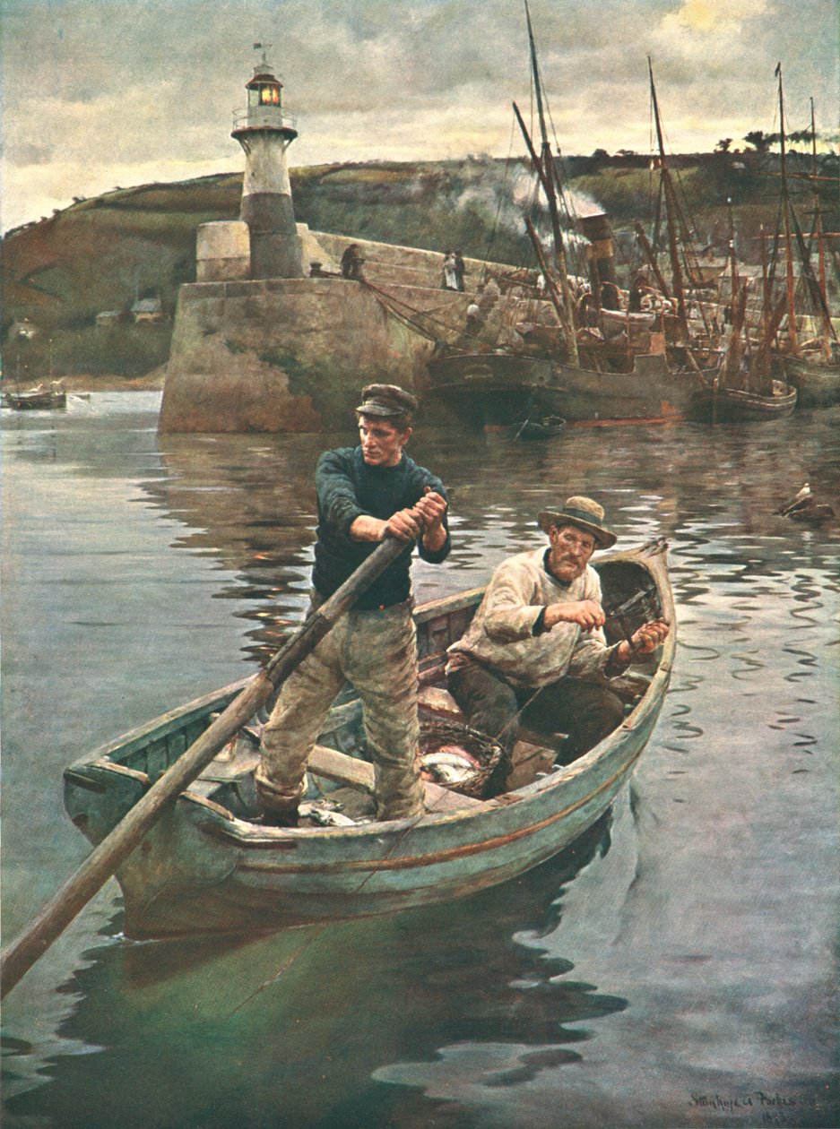 De Vuurtoren Newlyn, Cornwall, 1893, ca. 1902 door Unbekannt