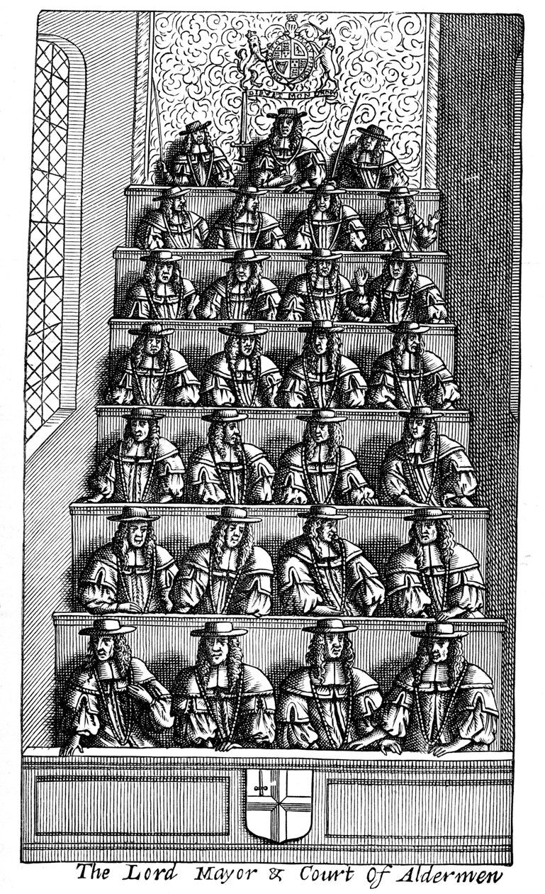 De Lord Mayor en het Hof van Schepenen, Londen, 1681 1894 door Unbekannt