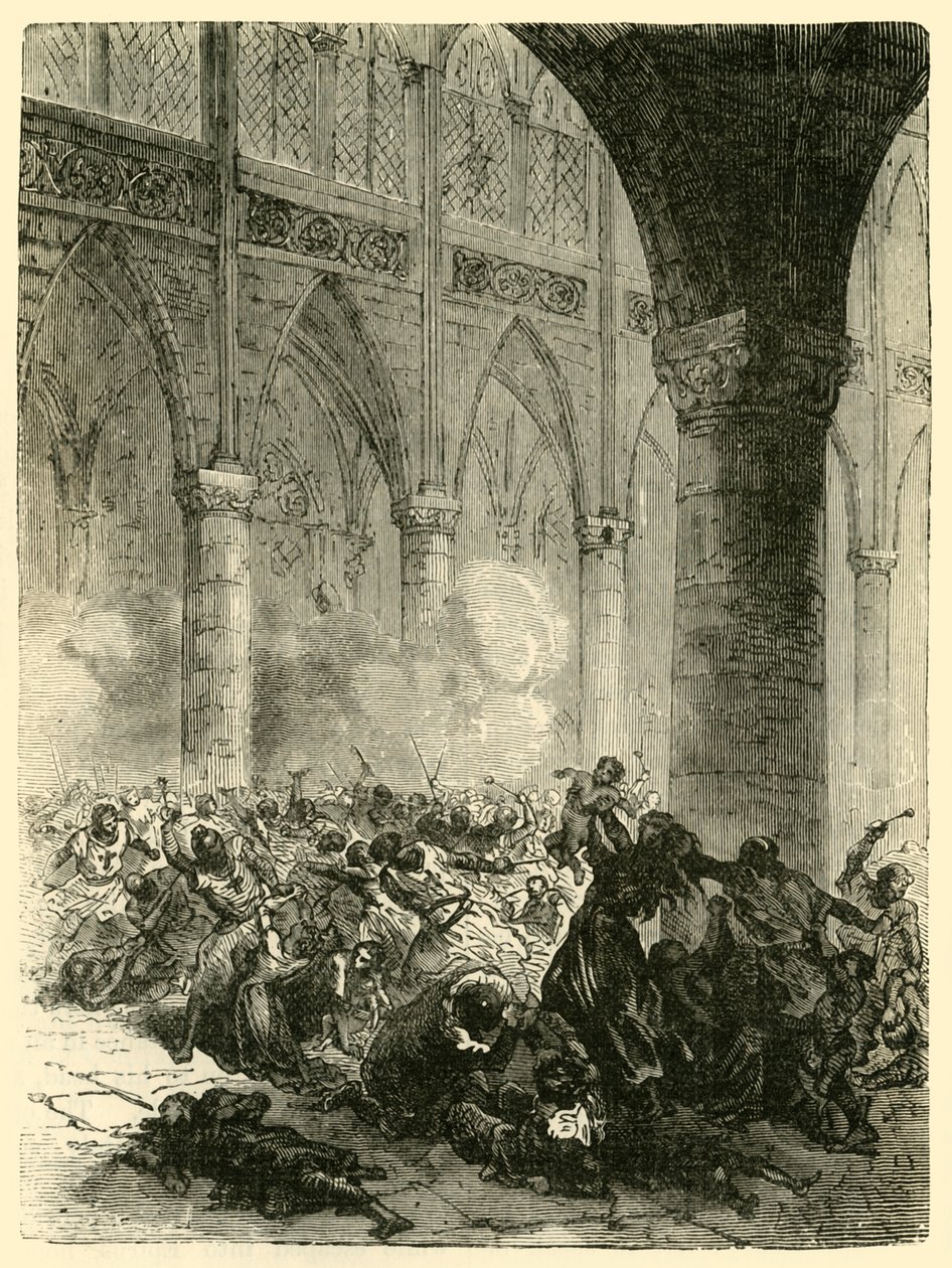 Het Bloedbad van Béziers, 1209, 1890 door Unbekannt