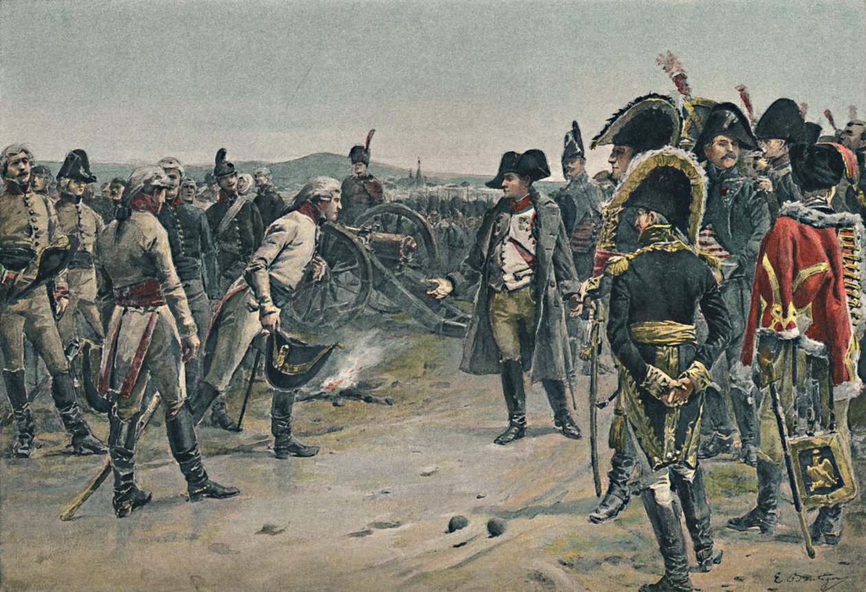 De ontmoeting van Napoleon en Mack, 1805 door Paul Émile Boutigny