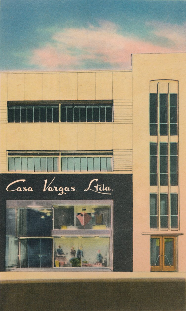 Het moderne warenhuis Casa Vargas Ltda., Barranquilla, c1940s door Unbekannt