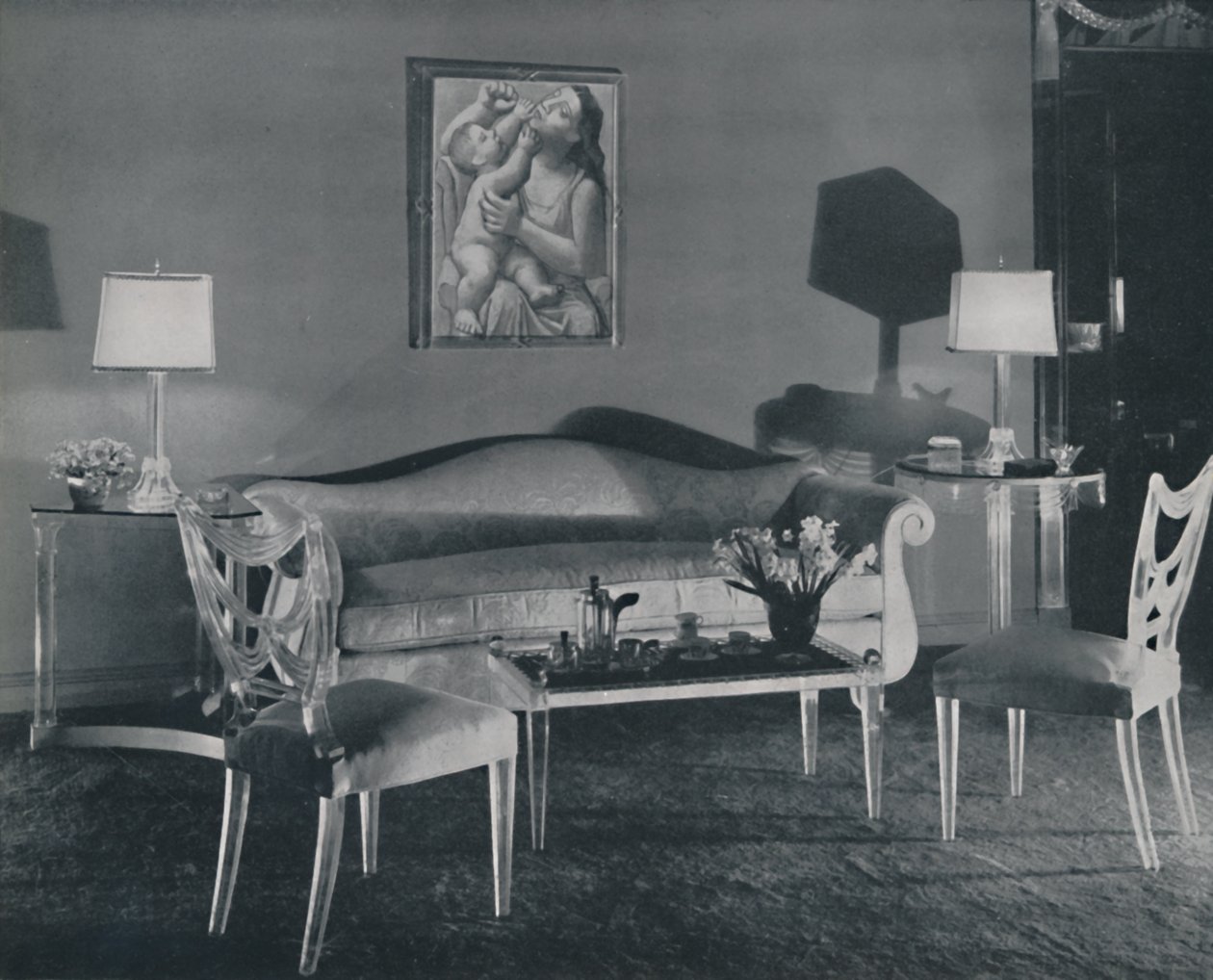 De moderne woonkamer, 1942 door Unbekannt