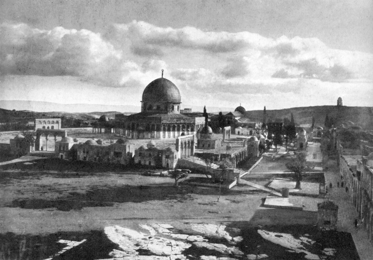 De Moskee van Omar op de plaats van de oude tempel, Bethlehem, Israël, 1926 door Unbekannt