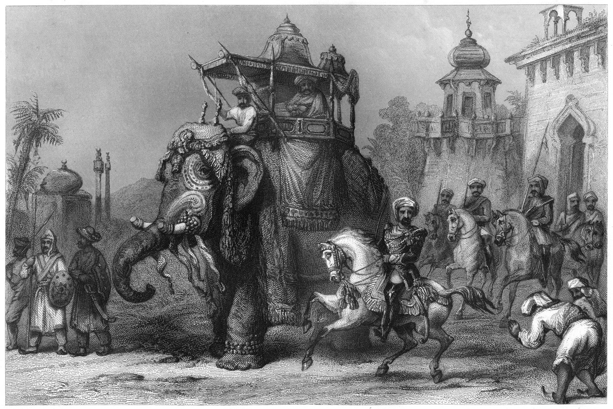 De Nana Sahib met zijn escorte, ca. 1860 door Unbekannt