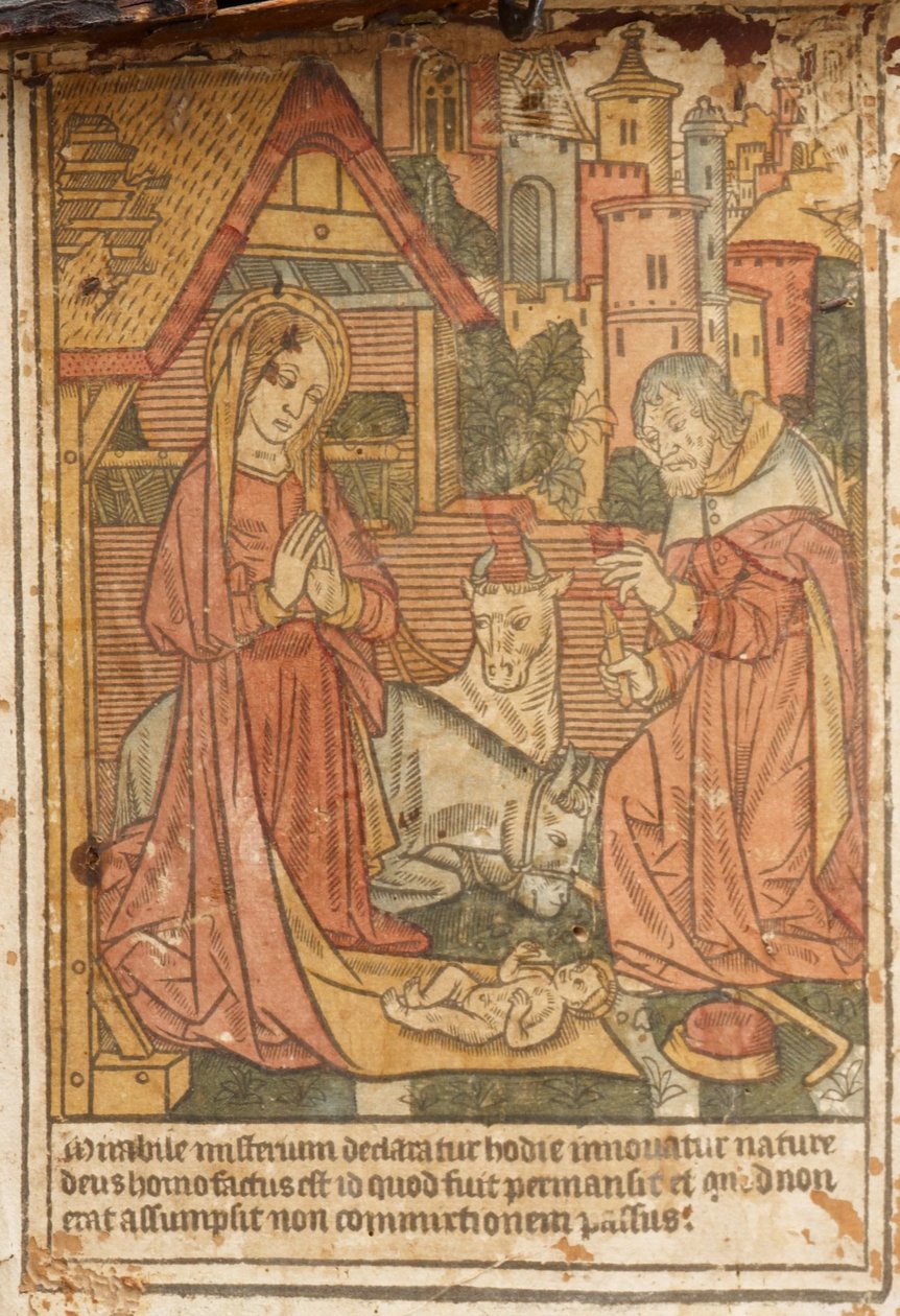 De geboorte van Christus, in koffer door Unbekannt