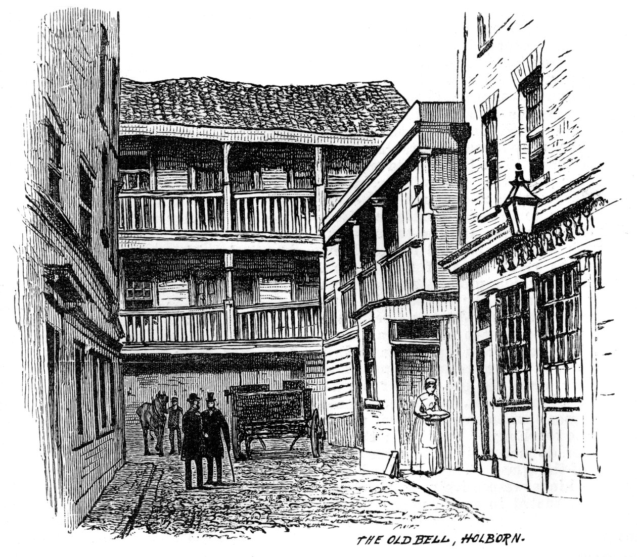 The Old Bell koetshuis, Holborn, Londen, 1887 door Unbekannt