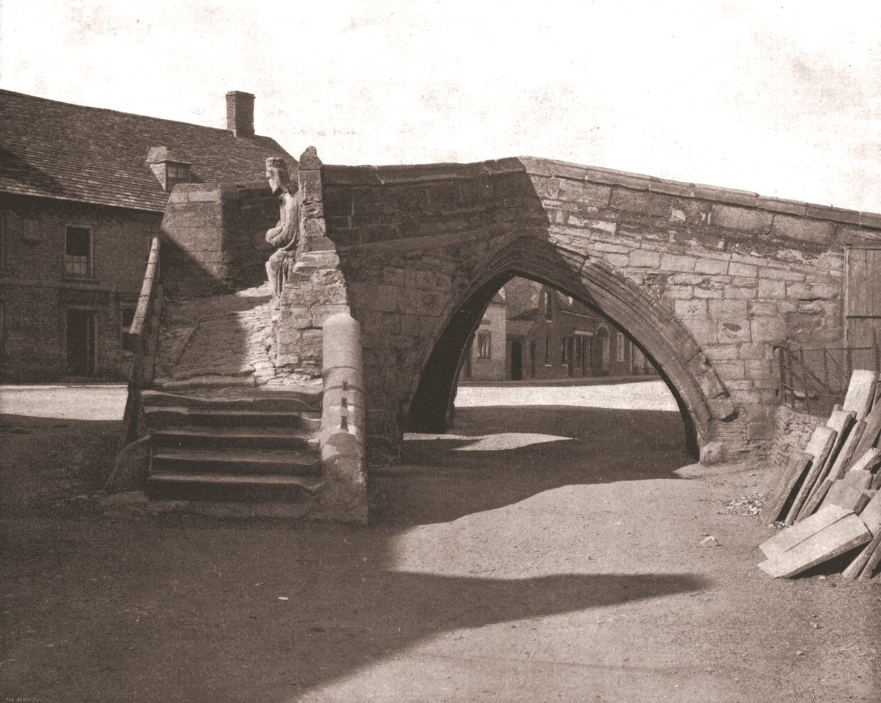 De Oude Brug bij Croyland, Lincolnshire, 1894 door Unbekannt