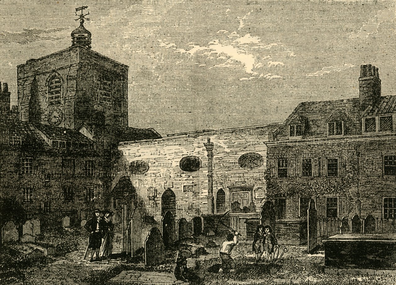 De Oude Kerk van St. James, Clerkenwell door Unbekannt