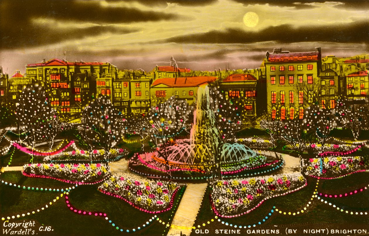 The Old Steine Tuinen, Brighton, Sussex, ca. 1940 door Unbekannt