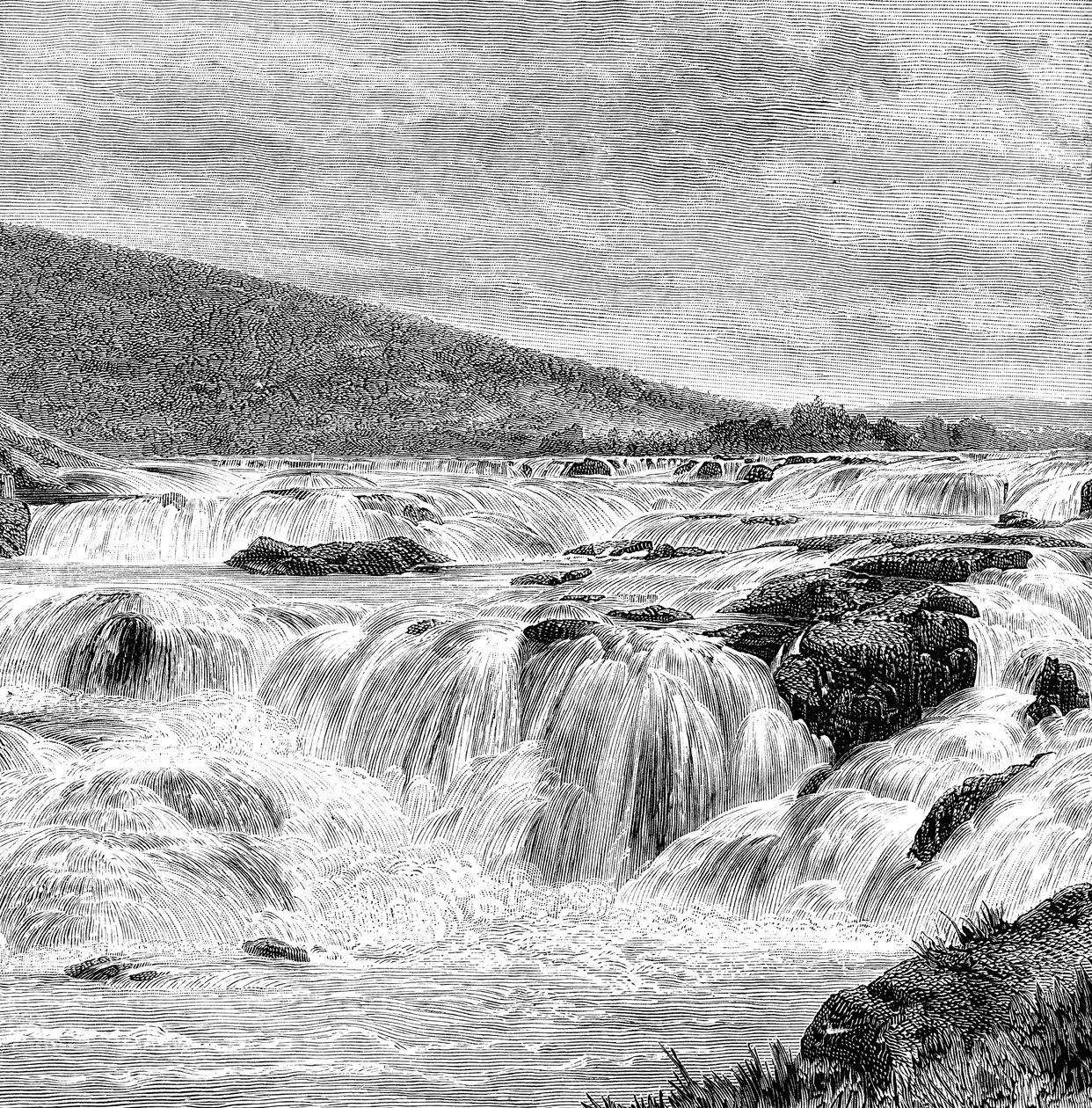 De Paikari-watervallen in de Nilgiris, India, 1895 door Unbekannt