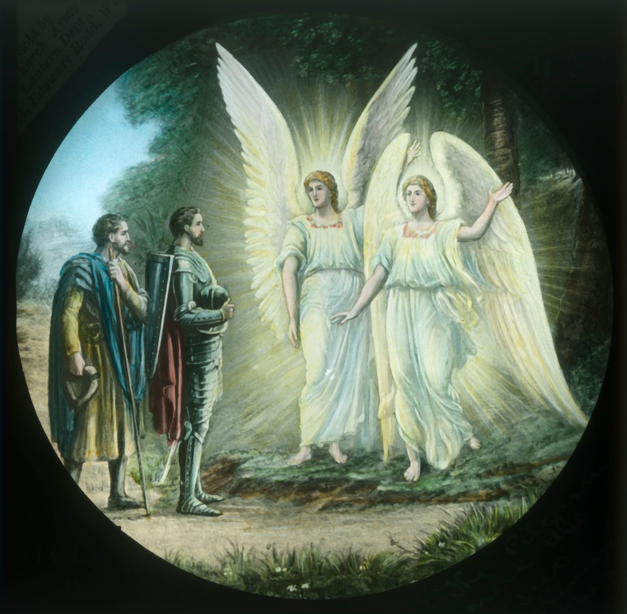 De Pelgrims ontmoeten de twee stralende wezens, c1910 door Unbekannt