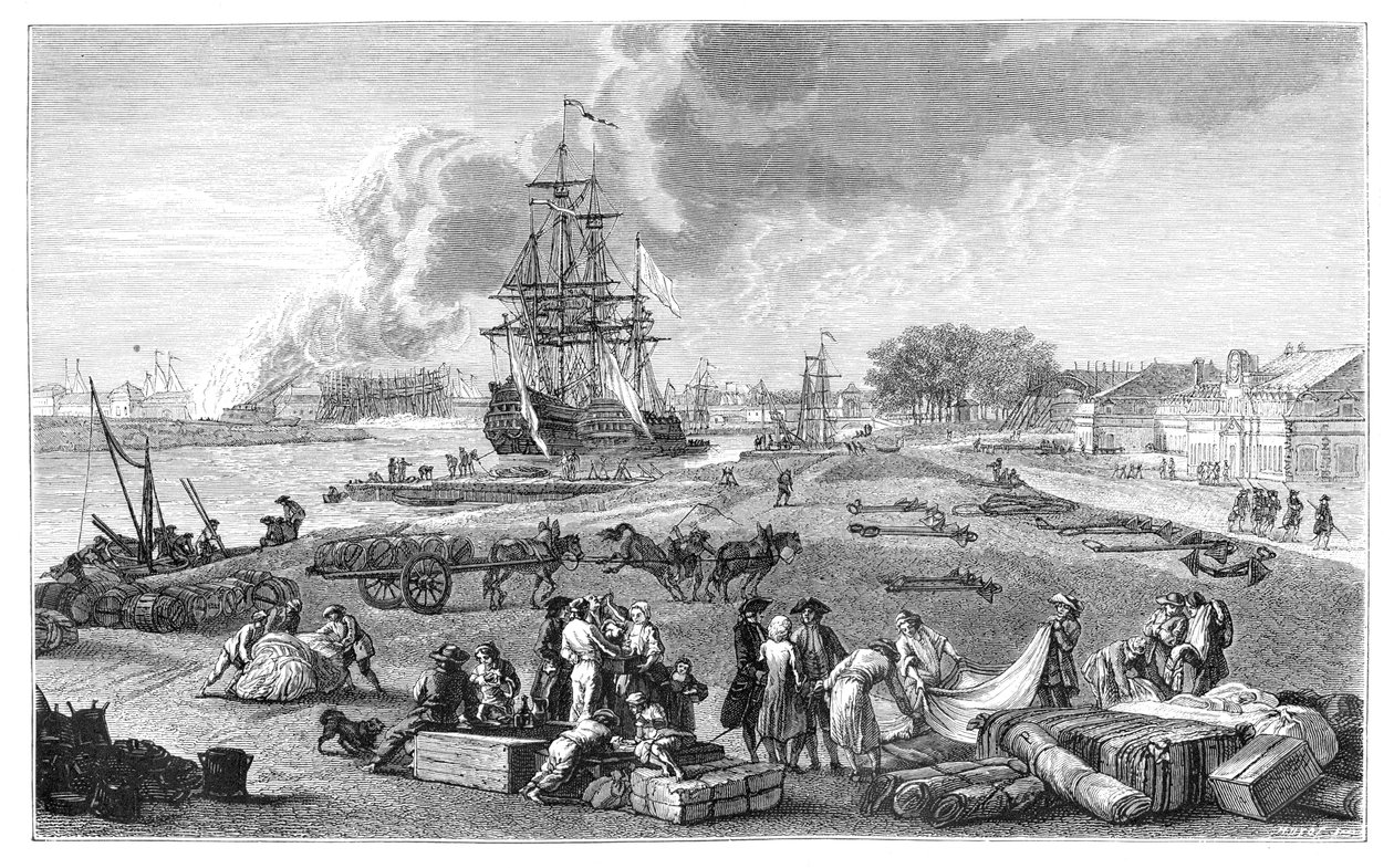 De haven van Rochefort door Unbekannt