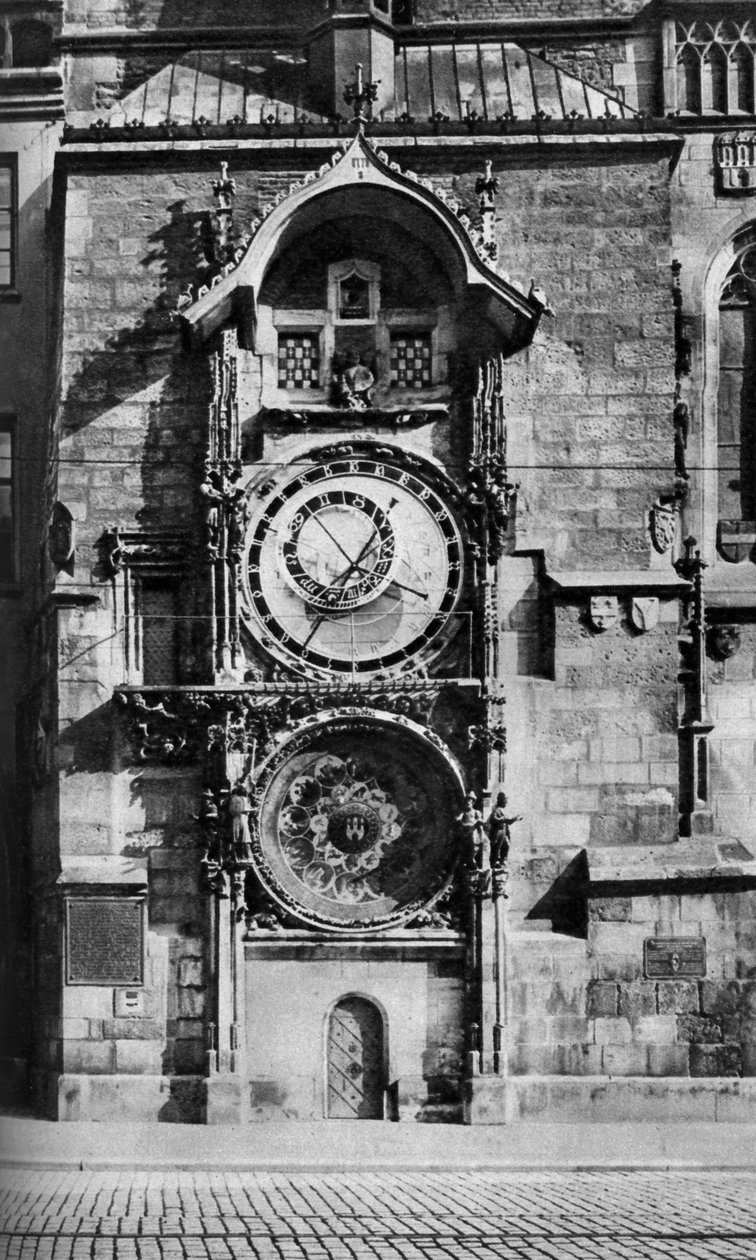 De astronomische klok van Praag, Tsjechoslowakije, ca. 1930s door Unbekannt