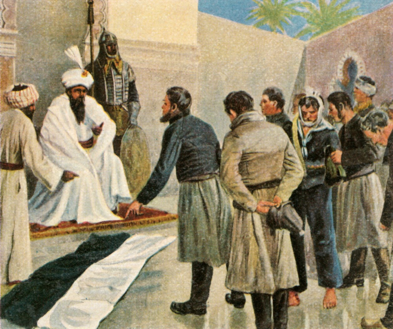 De Pruisische vlag voor de Sultan van Marokko, 1780 door Unbekannt