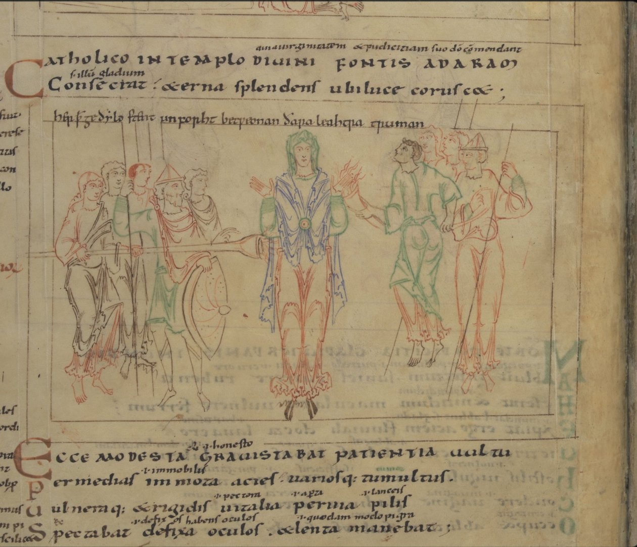 De Psychomachia van Prudentius, 11e eeuw door Unbekannt