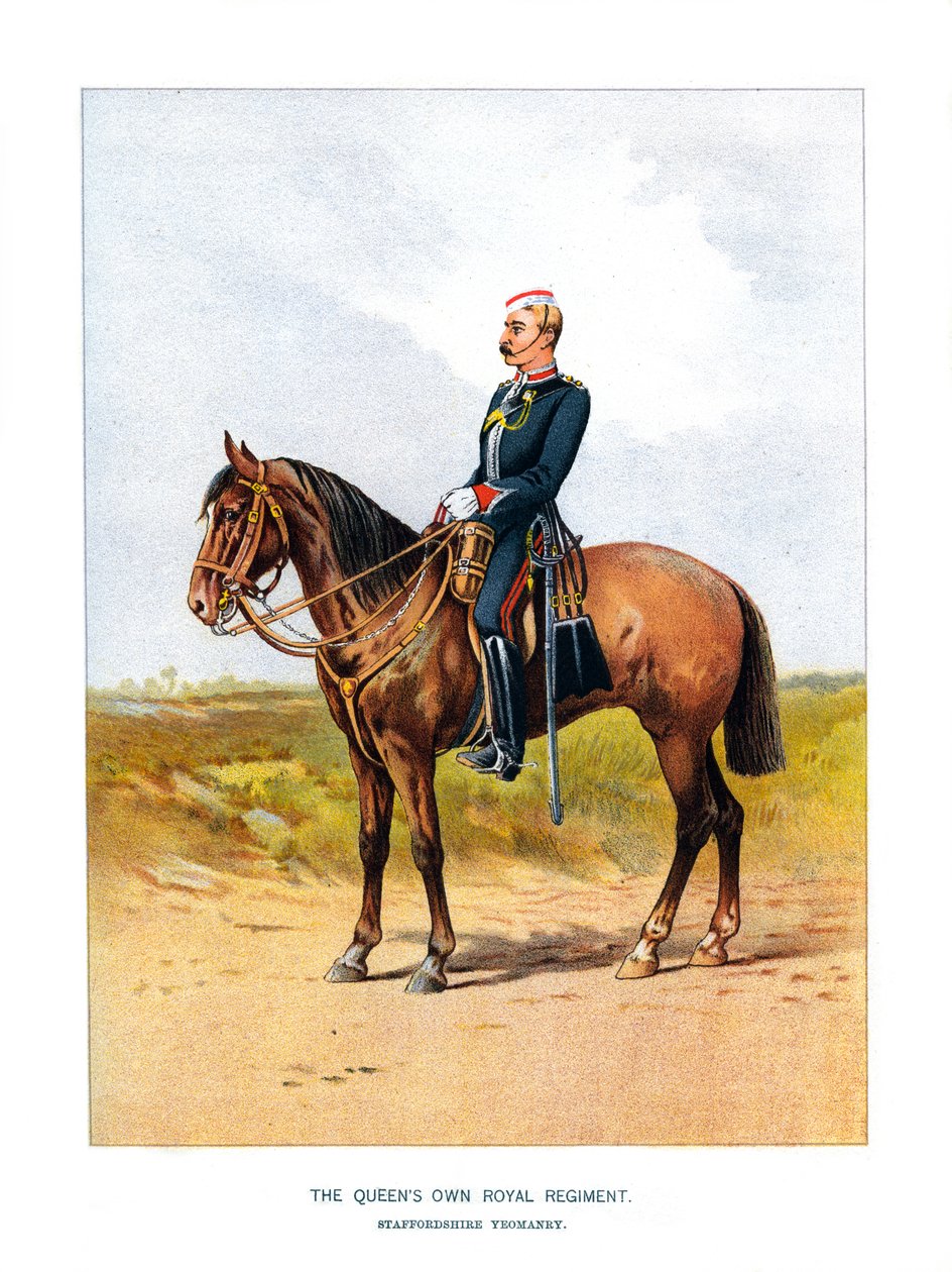 The Queens Own Royal Regiment, Staffordshire Yeomanry, c1890 door Unbekannt