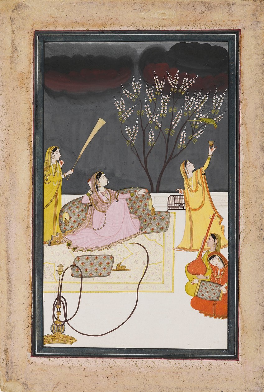 De Ragini Dhanasari Desi van de Raga Dipaka, c1820 door Unbekannt