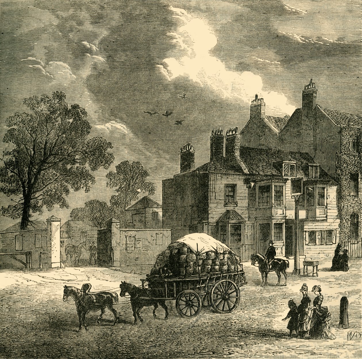 The Red Cow Inn, Hammersmith, c1878 door Unbekannt