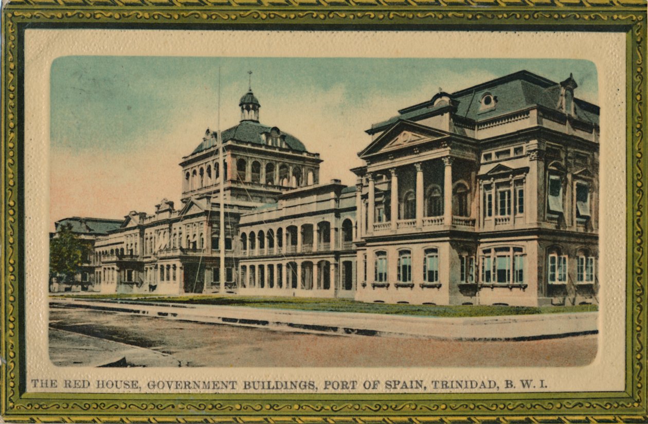 Het Rode Huis, regeringsgebouwen, Port of Spain, Trinidad door Unbekannt