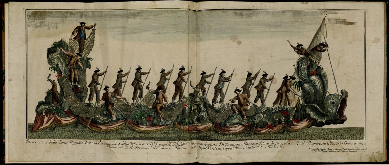 De regatta in Venetië ter ere van Prins Edward 1739-1767, Hertog van York, op 4 juni 1764, ca. 1764 door Unbekannt