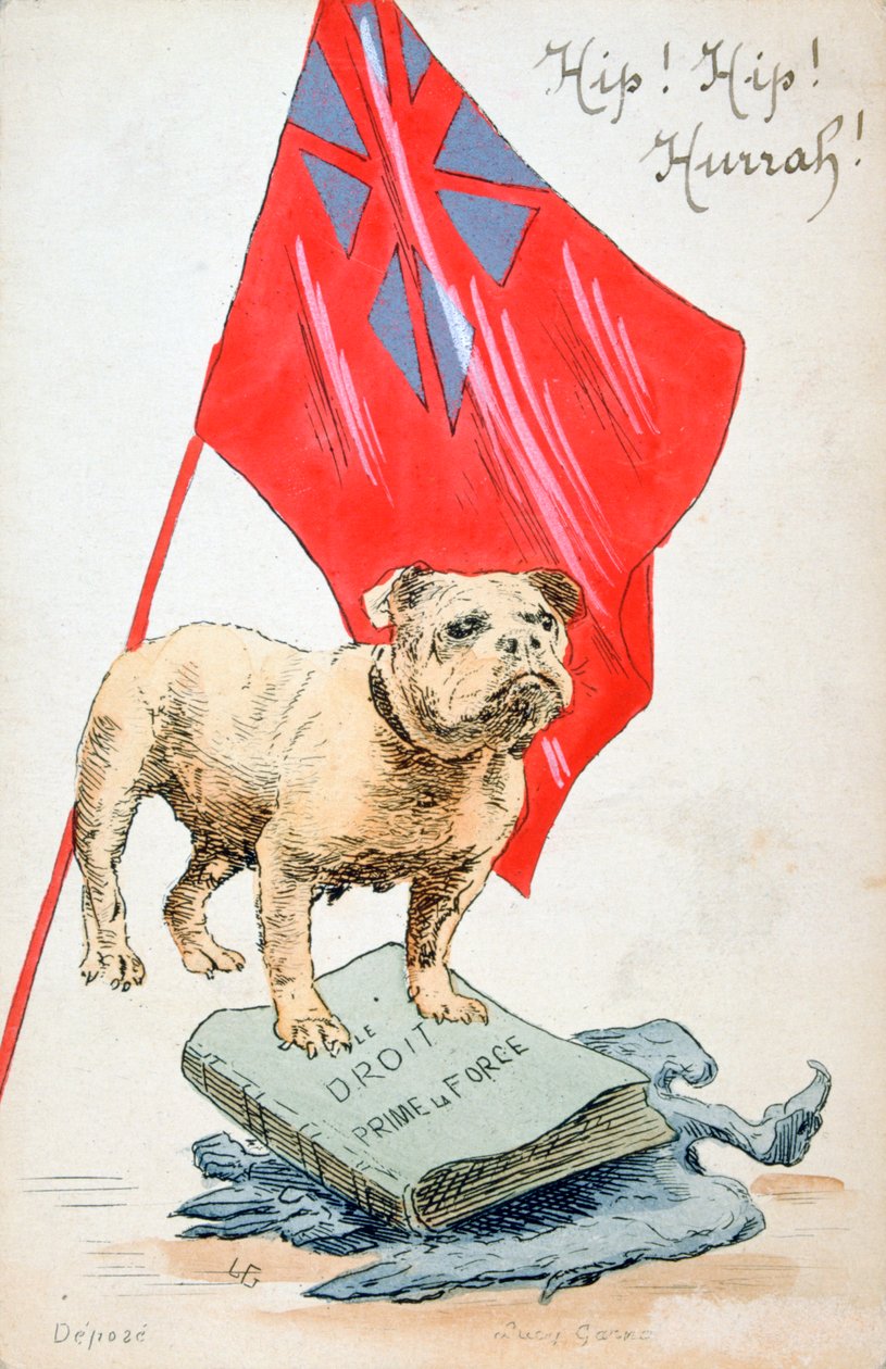 Het Recht Gaat Voor de Kracht, Franse WWI ansichtkaart, 1914-1918 door Unbekannt