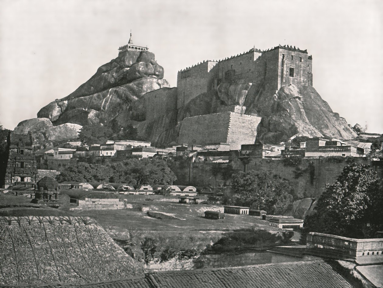 De rots gezien vanuit het noorden, Trichinopoly, India, 1895 door Unbekannt