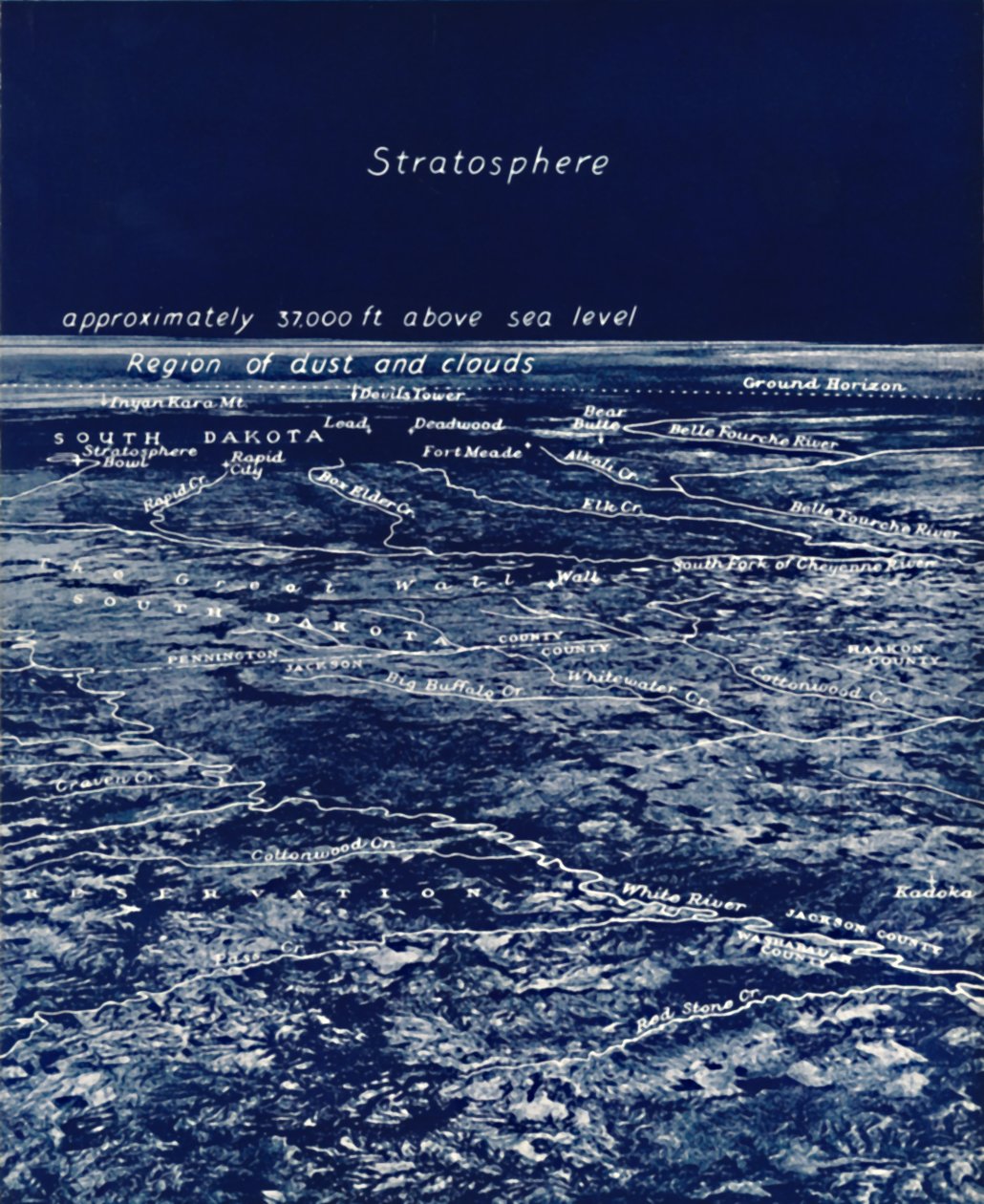De Rondheid van de Aarde vanuit de Stratosfeer, 1935 door Unbekannt