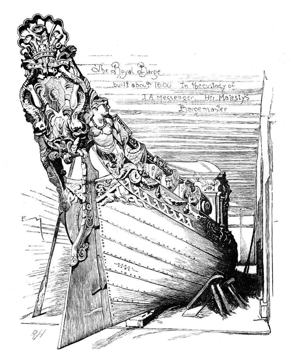De koninklijke sloep, ca. 1888 door Unbekannt