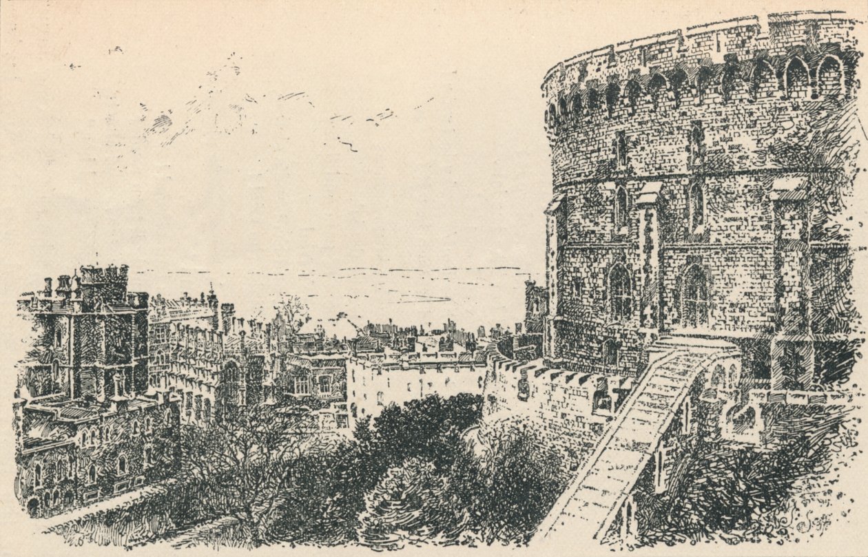 De koninklijke toren vanuit de woning van de koning van Schotland door Unbekannt