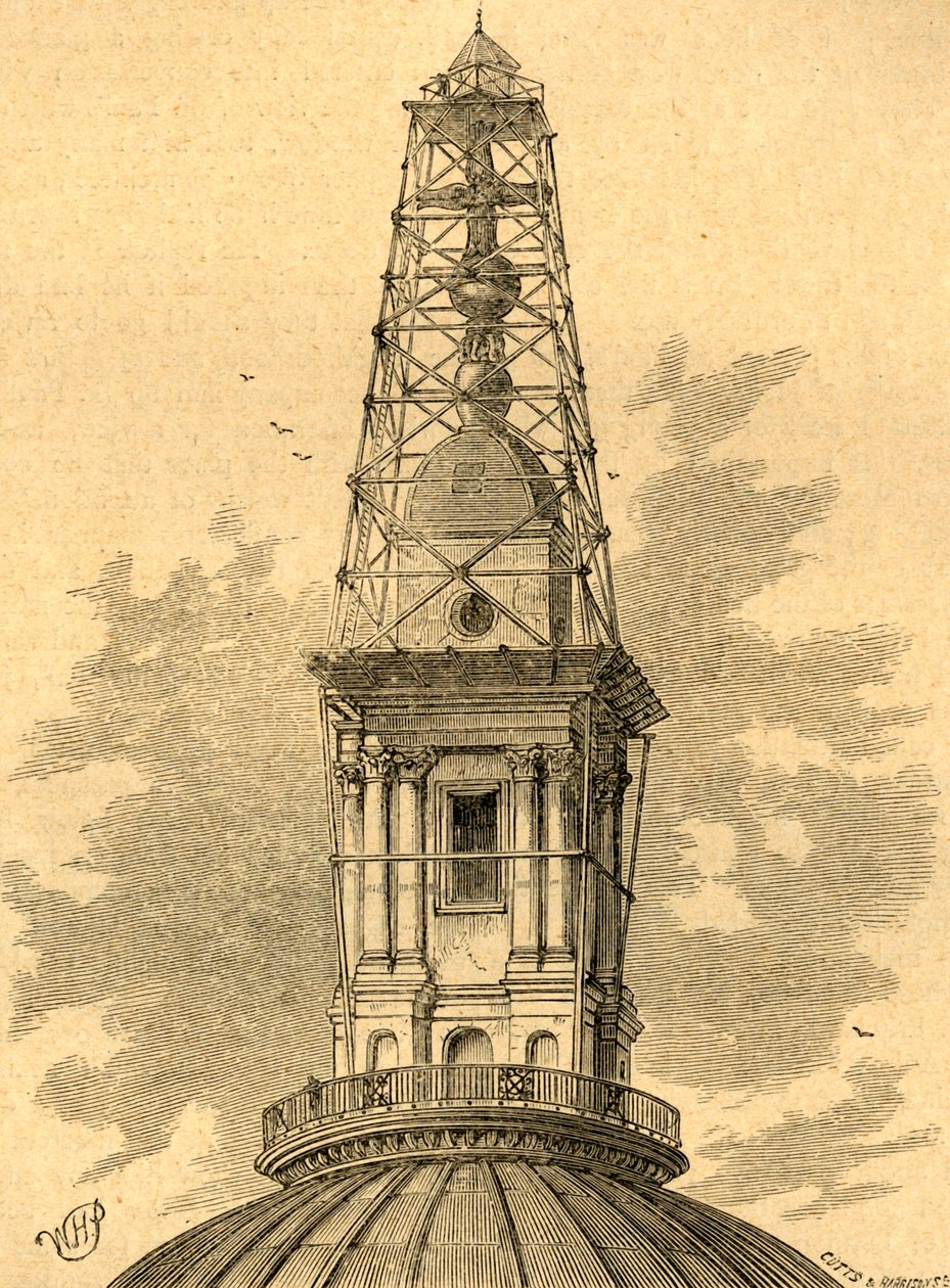 De steigers en het observatorium op St. Pauls in 1848, 1897 door Unbekannt