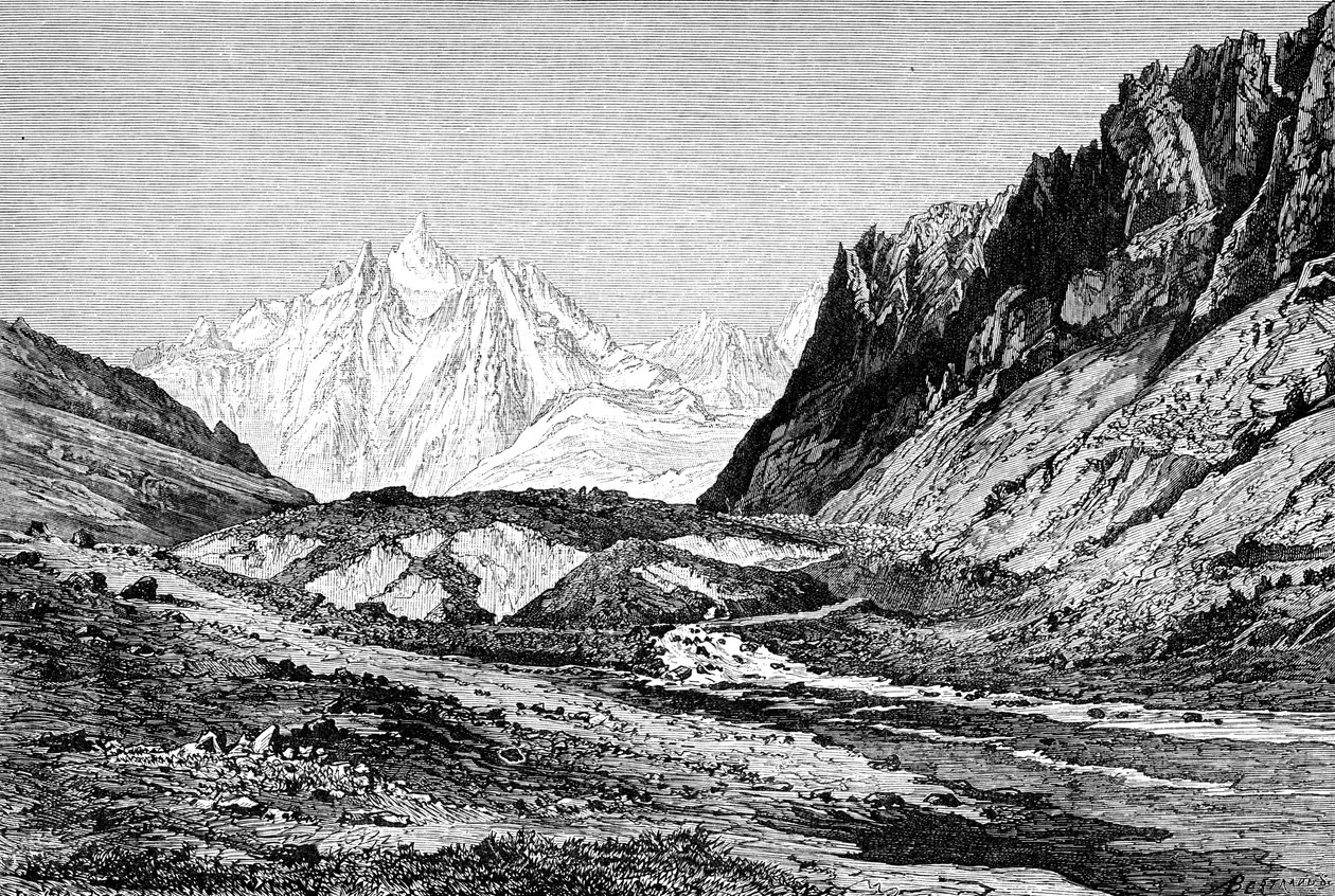 De Shchurovskiy-gletsjer, Rusland, 1895 door Unbekannt
