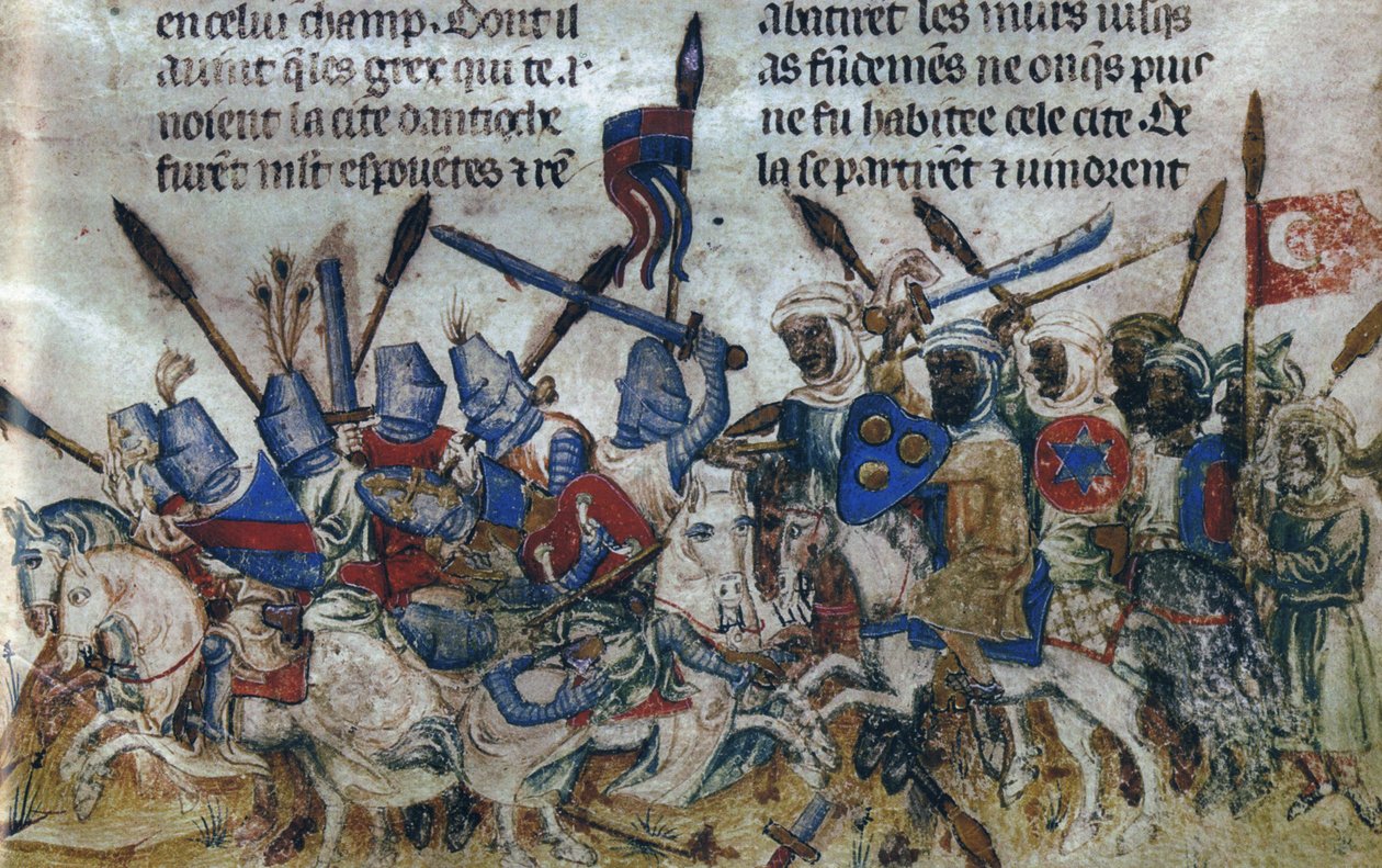 Het beleg van Antiochië tijdens de Eerste Kruistocht, ca. 1200 door Unbekannt