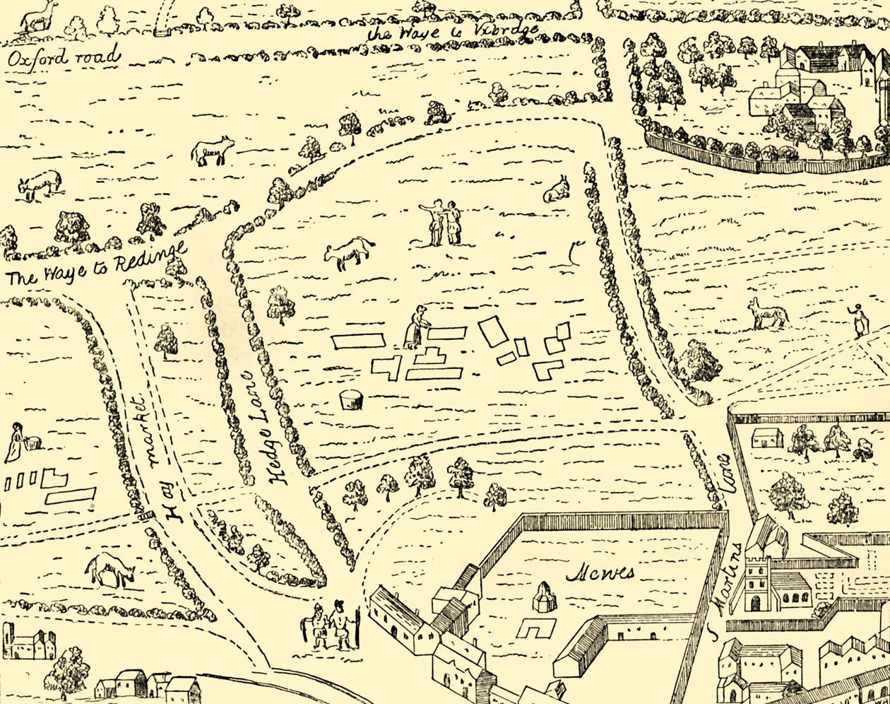 De Locatie van Leicester Square, 1881 door Unbekannt