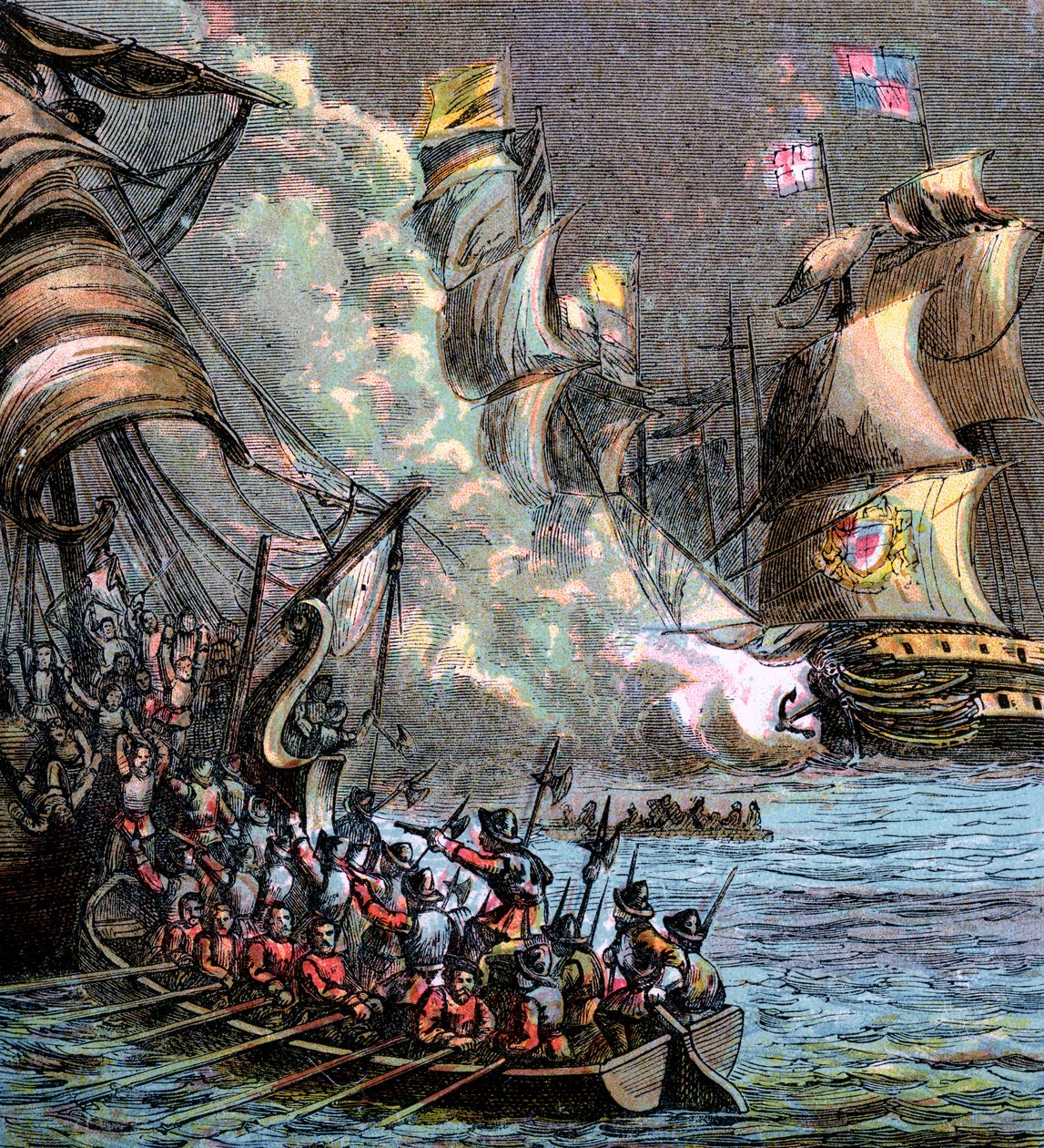 De Spaanse Armada, 1588, ca. 1850 door Unbekannt